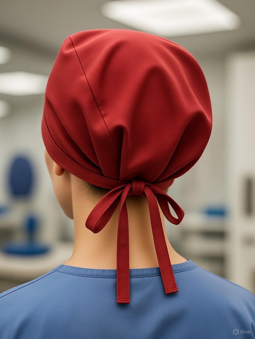 Maroon Red Medical Hat(1)